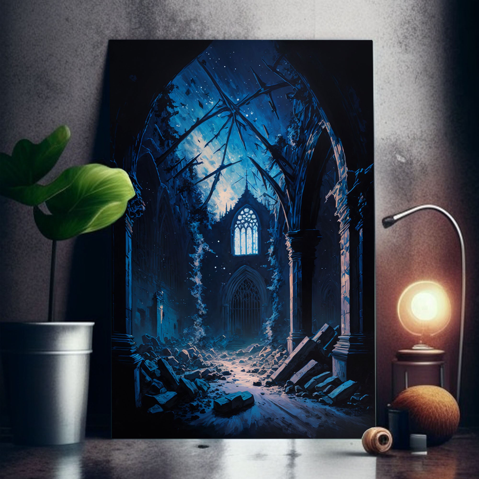 Scary Ruins in the Night Creepy Goth Home Decor Horror - Etsy