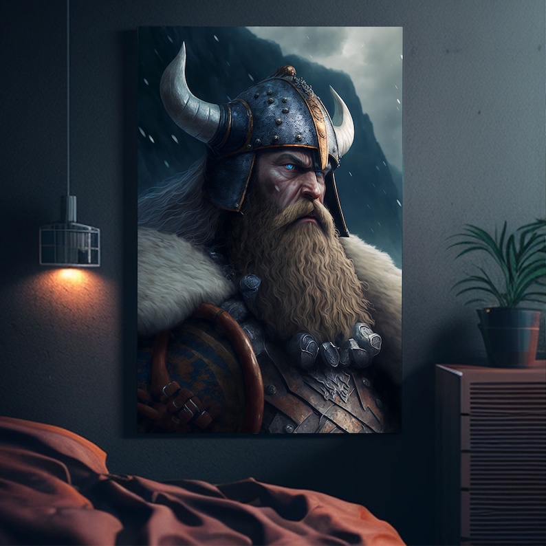 Viking Unique Home Decor Downloadable Art God of War Valhalla Colorful ...