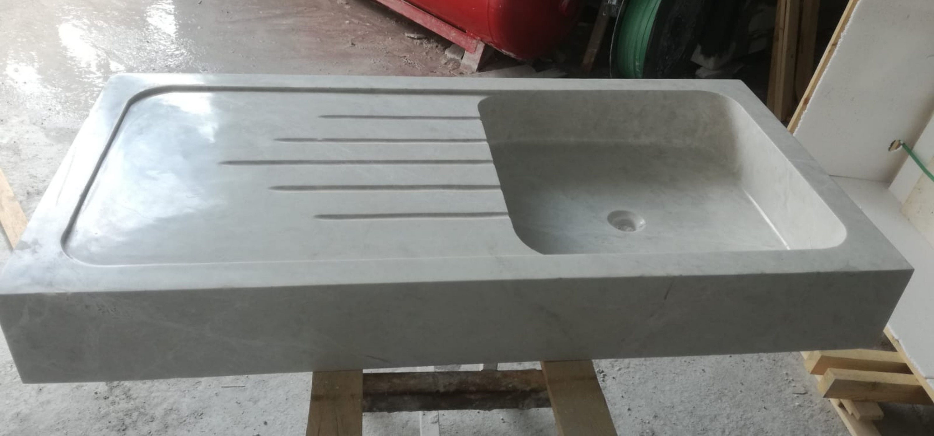 Carrara Marble Bathroom Sink: Custom Natural Stone Vanity