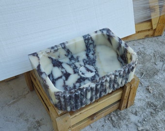 Calacatta Viola Marble Sink, Wall Mounted Sink, Bathroom or Kitchen Marble Sink, Small Sink,Marble Sink, Sink, House Sink