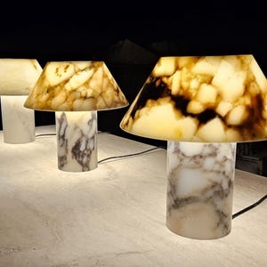 Calacatta Viola Antique Lampshade, Lampshade, Special Order Marble Lampshade, House Lampshade,Calacatta Lampshade, Marble Lamp, Bedroom Lamp