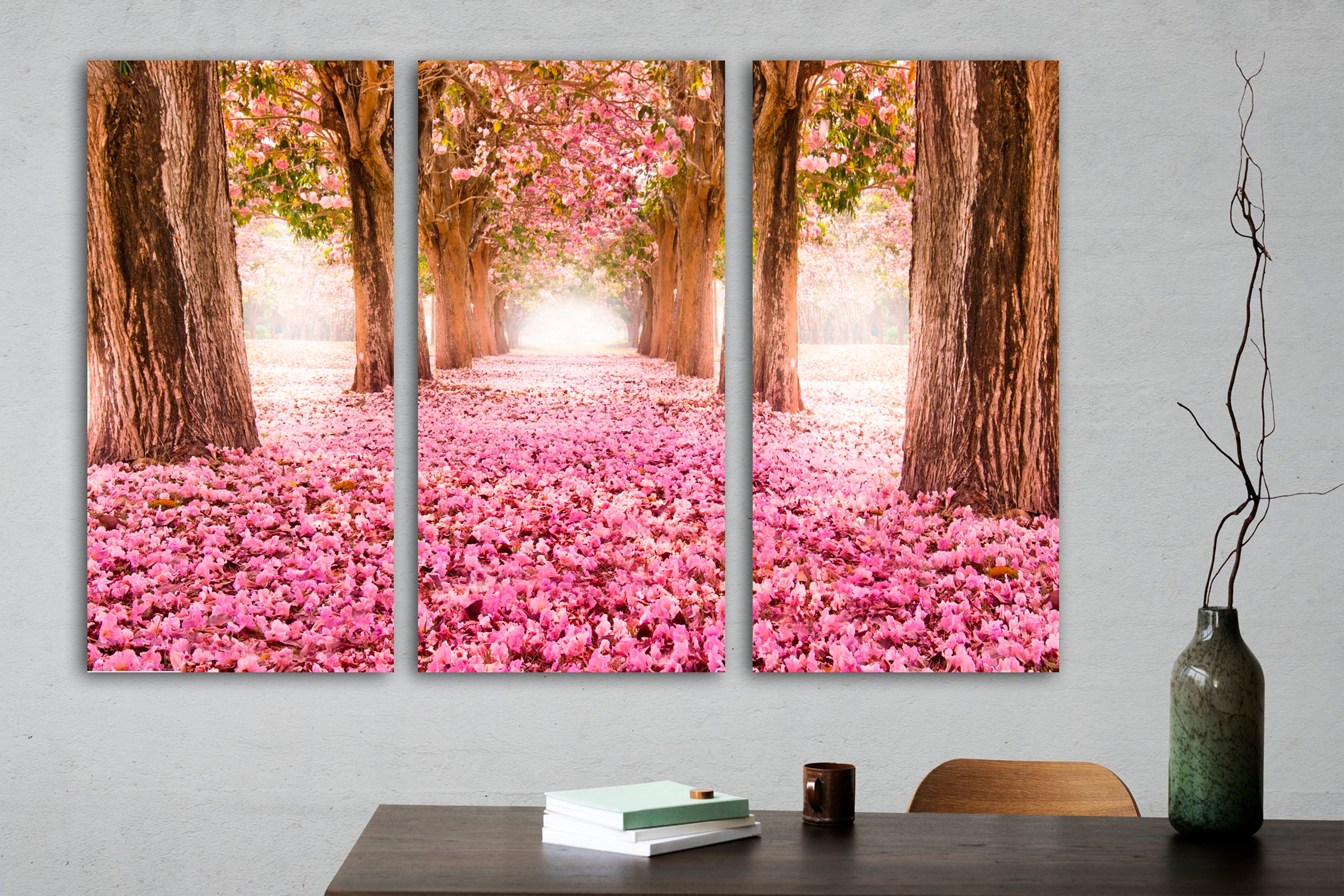 Cherry Blossom Trees Wall Art, Trees Canvas Wall Art, Ready to Hang Etsy