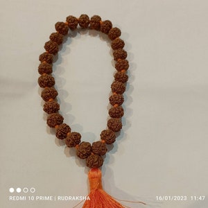 Rudraksha Mala, Gebetskette, Meditation Mala, Yoga, Mala Perlen, 27+1 Bead Mala, 5 Mukhi, Spiritualität, religiös, Japa Mala, Meditation Mala