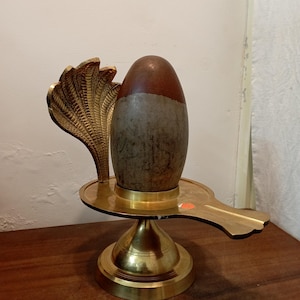 Yoni Base Brass  Narmdeshwar Shivling Narmadeshwar Shivling Brass Jalhari Base  Abhishek Patra Shiva For Meditation