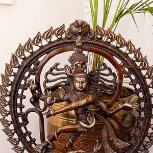 Brass Nataraja Statue, Dancing Shiva, Nataraja Statue, 49 cm, Big Large Brass Nataraja Idol, Nataraja Murti, Yoga Room Decor