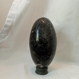 100% Natural Lingam Black Tourmaline Gemstone Spiritual Lingam Giant Healing  Decor Meditation Chakra Paganism Unique Metaphysical Gif