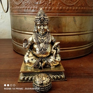 5&quot; Kuber Statue: Handcrafted Wealth God Idol