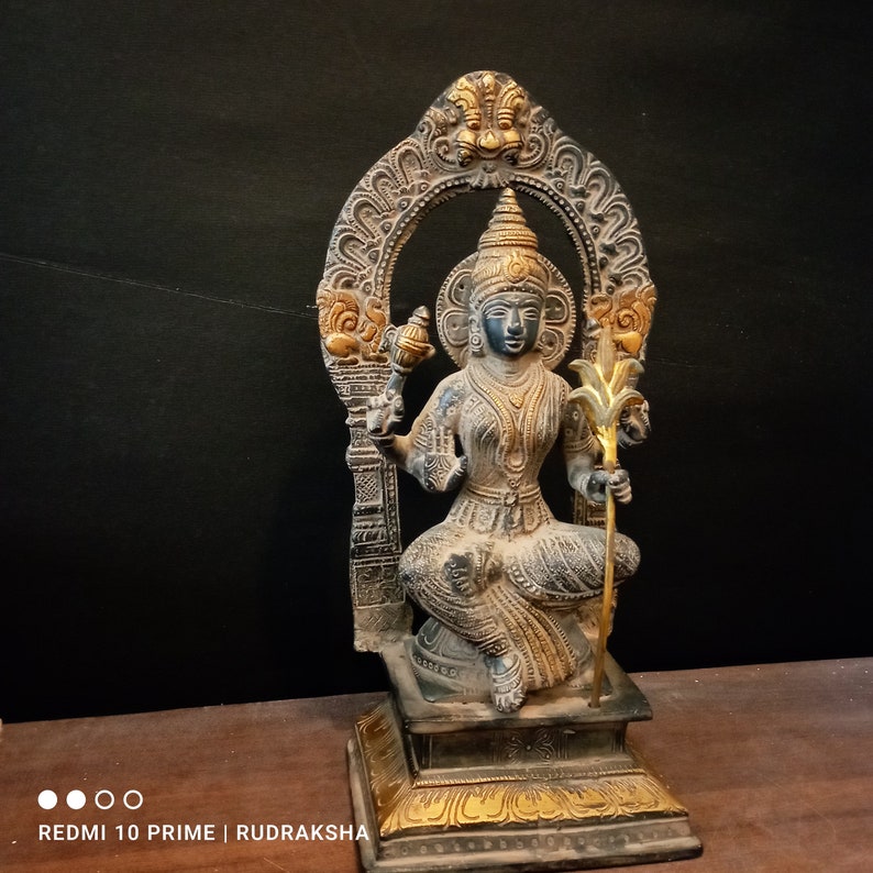 Rajarajeshwari tripura Sundari Color Green. Goddess Rajarajeshwari