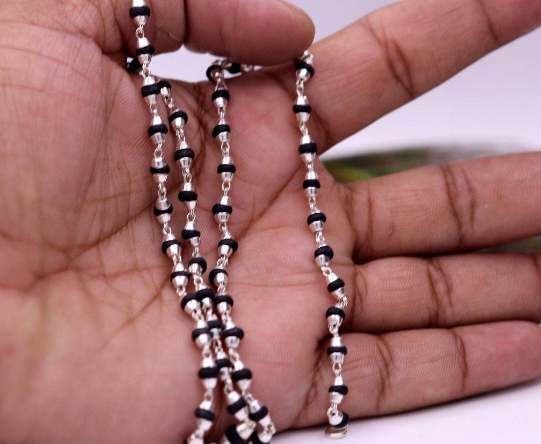 Silver tulsi shop mala