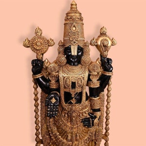 47&quot; Inches Tirupati Balaji,Big Brass Shree Venkateswara,Swami Shriman Narayana Satyarup,Incarnation of Vishnu, Venkata Statue, Srinivasa