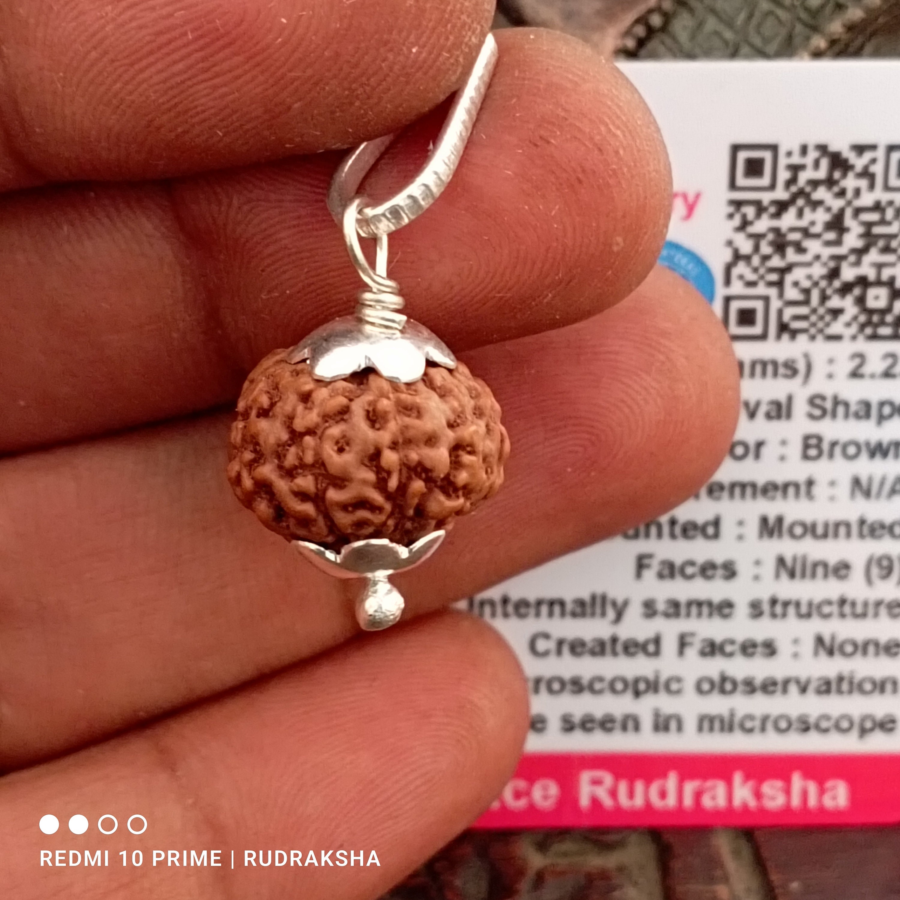 9ムキ(面)ルドラクシャ10mm1連Rudraksha(M) 9ムキ(面)ルドラクシャ10mm1連Rudraksha(M) - メルカリ