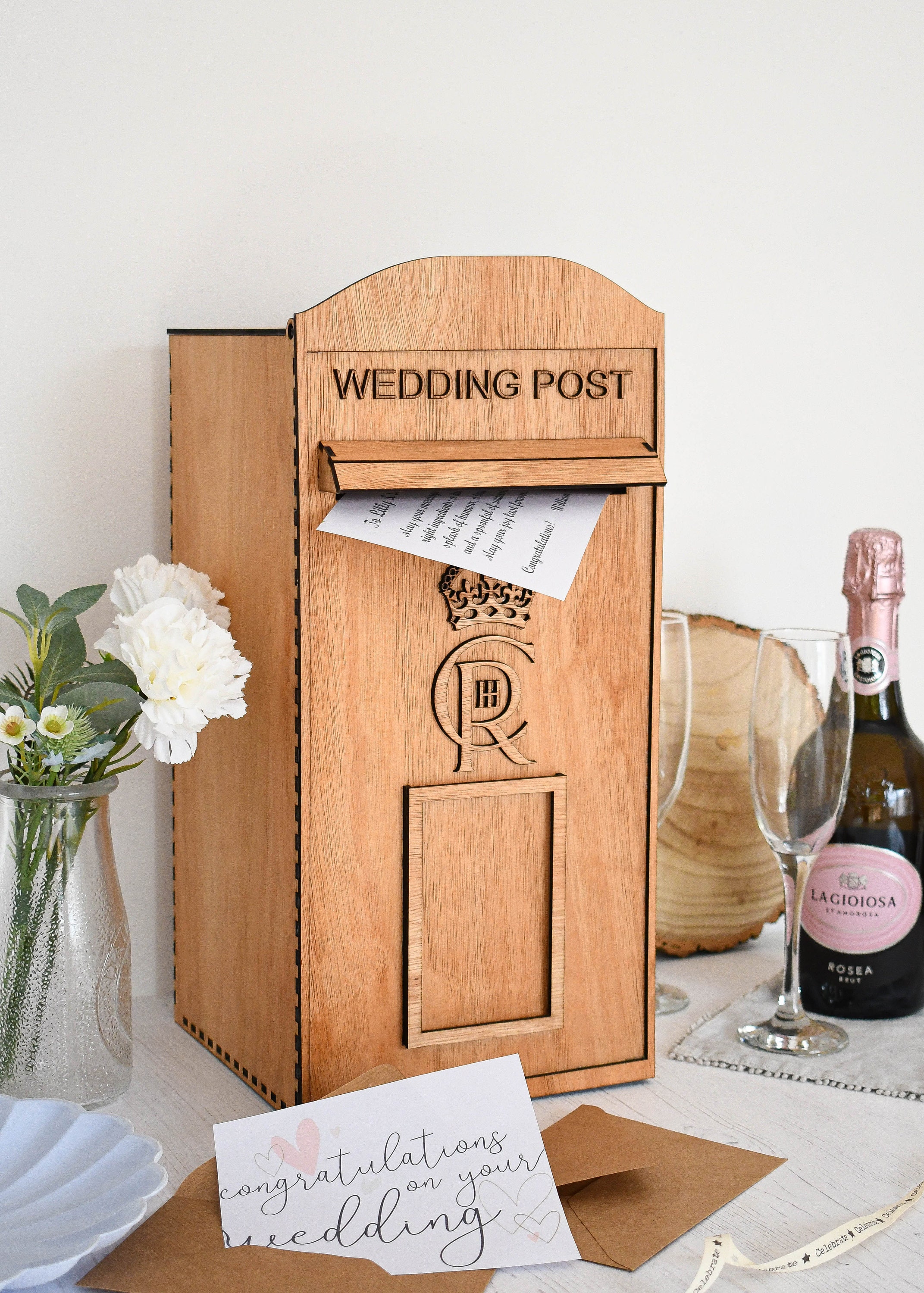 White Gold Wedding Cards Post Box, Wedding Cards Box, Wedding Supplies,  Rustic Wedding Decorations, White Gold Script Post Box, Gold Wedding 