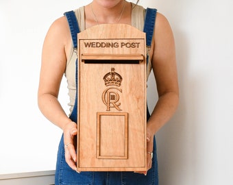 Assembled Wooden Wedding Card Box - Customizable Post Box