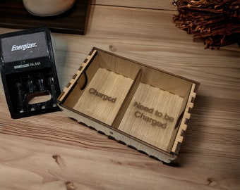 Customizable Battery Organizer Box: Rechargeable Battery Storage