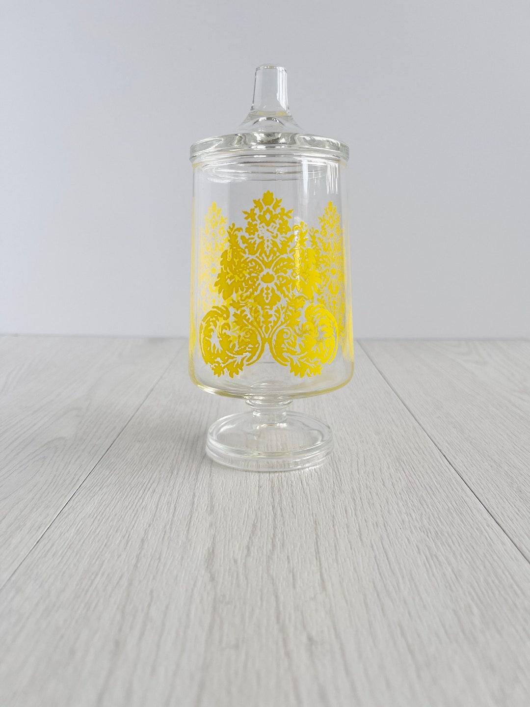 Vintage Glass Candy Jar Vintage Home Decor Etsy