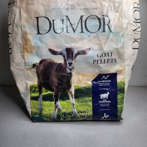 Upcycled Shopping Tote from Goat Chicken Feed Bags