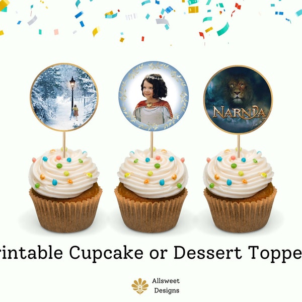 Narnia Cupcake Toppers Printable - Lion, Witch and the Wardrobe