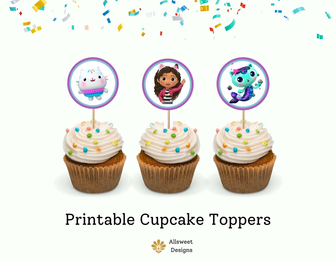 Printable Gabby's Dollhouse Cupcake Toppers - Etsy