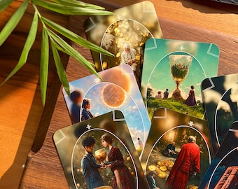 Baralho de Tarô de 78 Cartas: Colagem Moderna com Guia e Bolsa