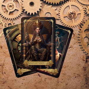 Tarot Deck, 78 Tarot Cards, Tarot deck  Guidebook, Tarot, Oracle Deck, Unique tarot deck,tarot cards,steampunk tarot,beginner