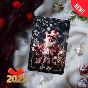 Weihnachten Einzigartiges Tarot Deck, Tarot Karten ohne Anleitung, Benutzerdefinierte 78 Tarot Karten, Hübsches Tarot Deck, Kristall Tarot Deck