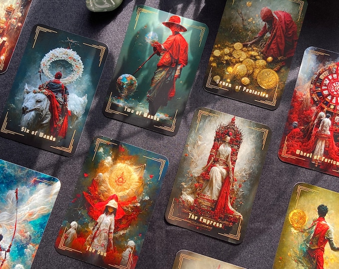 Tarot Deck, Tarot Card Deck, Tarot Deck With Guidebook, Artificial