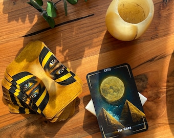Egypt Tarot Mystical Aesthetic Tarot Card Deck with Guidebook | Witchy Vintage Style Tarot Cards for Beginners | Spiritual Gift