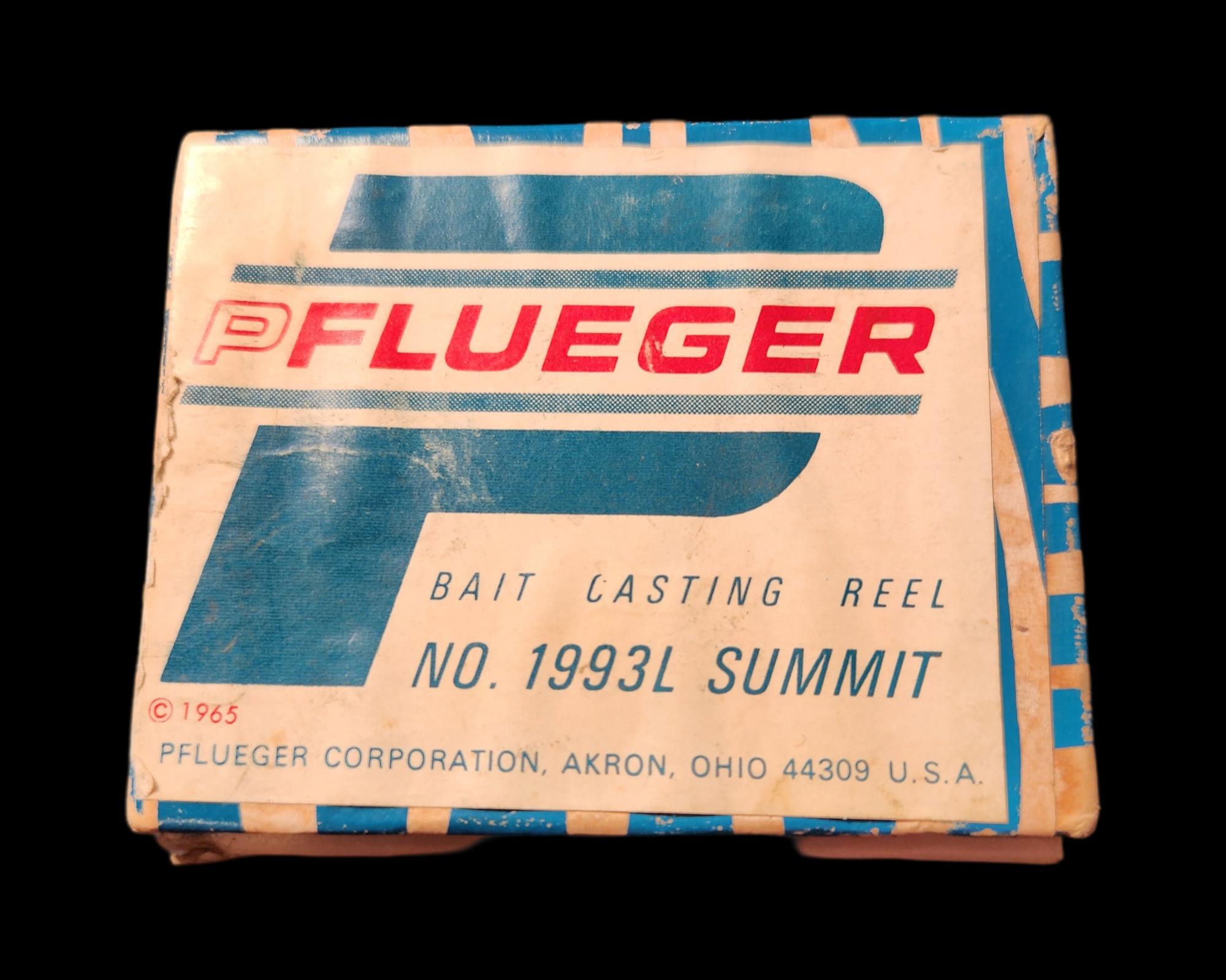 Moulinet De Lancer Vintage Pflueger Summit 1993L – Gravé Bijou Noir, Pêche Eau Douce USA