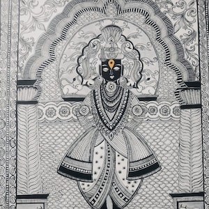 Lord Vitthala in Madhubani style