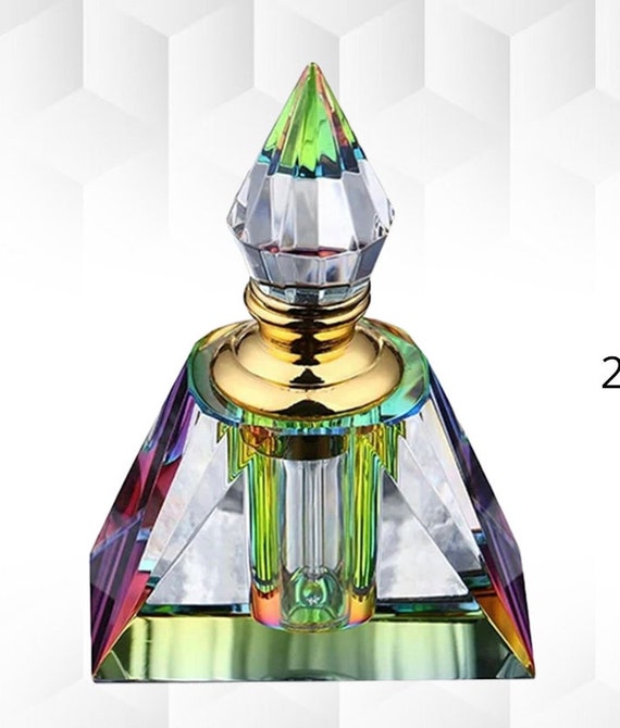 Vintage new Art deco rainbow looking perfume bott… - image 1