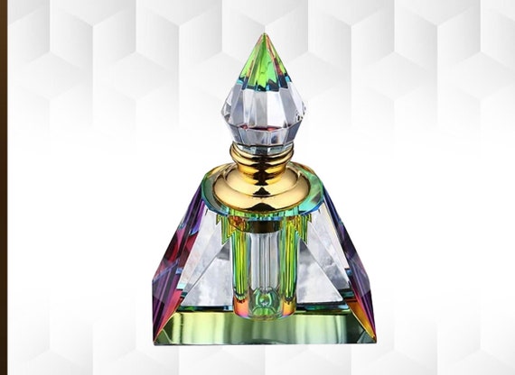 Vintage new Art deco rainbow looking perfume bott… - image 6