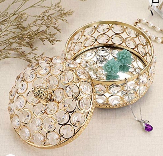 Jewelry box gold crystal decoration box. This is … - image 1