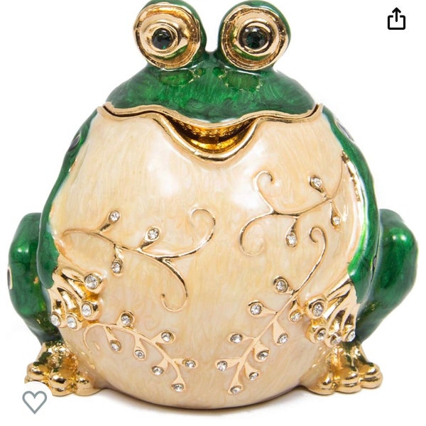 Big mouth frog trinket box. This is so cute and very detailed. It opens to hold rings jewelry stash. Stocking stuffer gift!