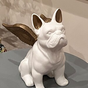 White French bulldog Angel wings. This is a treasure to anyone who’s ever bought and loved French bulldog sculpture 11”x9” by.