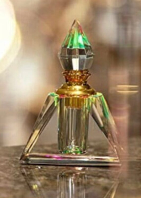 Vintage new Art deco rainbow looking perfume bott… - image 4