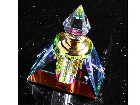 Vintage new Art deco rainbow looking perfume bott… - image 2