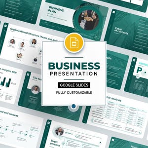 Peut inclure: Un modèle de présentation d'entreprise vert et blanc pour Google Slides. Le modèle est entièrement personnalisable et comprend des diapositives pour un plan d'affaires, une structure organisationnelle, des projections financières, un contexte et un arrière-plan, une analyse PESTEL, une analyse de la concurrence, un persona d'acheteur, des prix et plus encore.