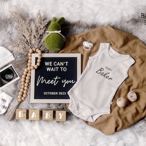 Digital Pregnancy Announcement / Personalised / Gender Neutral / Digital Pregnancy Reveal for social media Facebook & Instagram / Printable