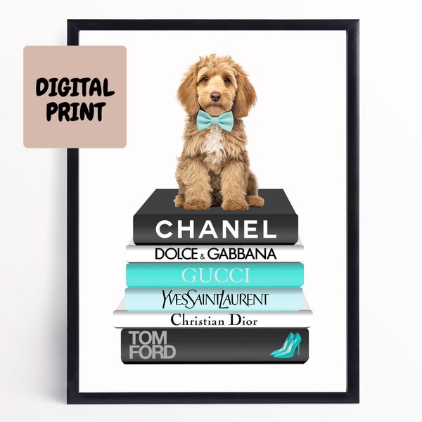 Fashion Wall Art | Fashion Books | Fashion Poster | Cavoodle | Cavapoo | Chanel | Gucci | Printable Wall Art | Download | Digital Print