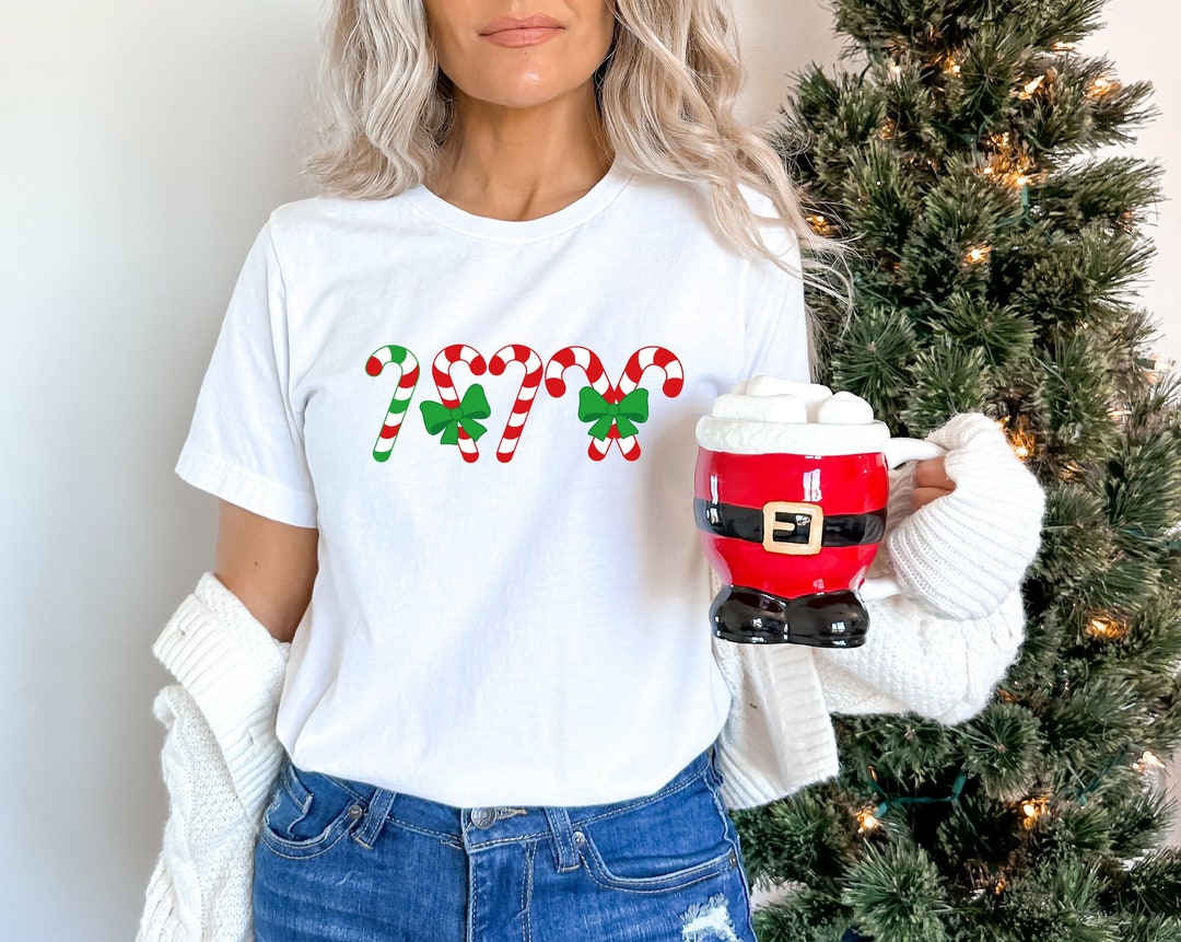 Christmas Candy Shirt Candy Cane Shirt Womens Christmas Etsy