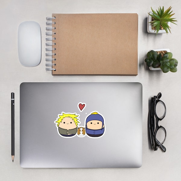 Valentines Day South Park x Squishmallow - Tweek x Craig Bubble-free stickers