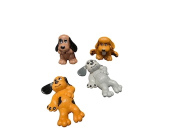 Vintage Tonka 1984 Pound Puppies Lot of 4 Dog Toys