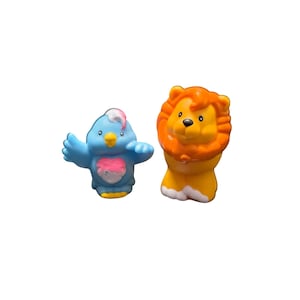 Little People Fisher Price Blue Bird & Lion Vintage 2001 Animals