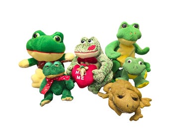vintage カエルのぬいぐるみ カエル 3 匹セット - レインフォレスト カフェ チャチャ ツリー
