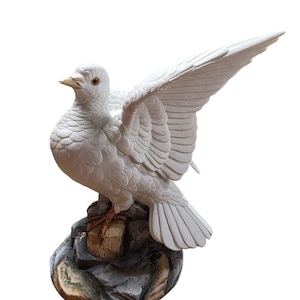 Andrea By Sadek White Dove Statue Figurine Vintage Porcelain