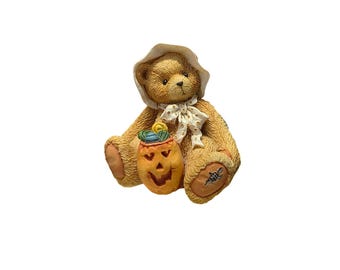 Vintage 1993 Enesco Cherished Teddies Connie Jack-O-Lantern Figurine