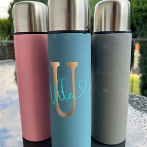 Thermos flask personalized/ teapot personalized with temperature display