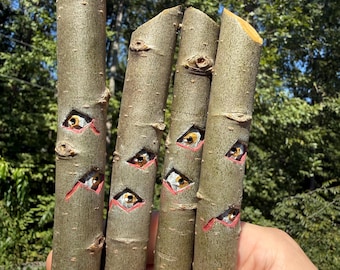 Eyes of The Wizard: Hand carved Willow-Spirits that Grow