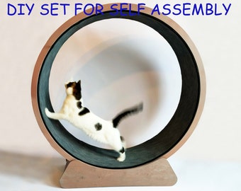 DIY KIT Wooden Cat Wheel 120-140cm / 47-55'' for SELF assembly