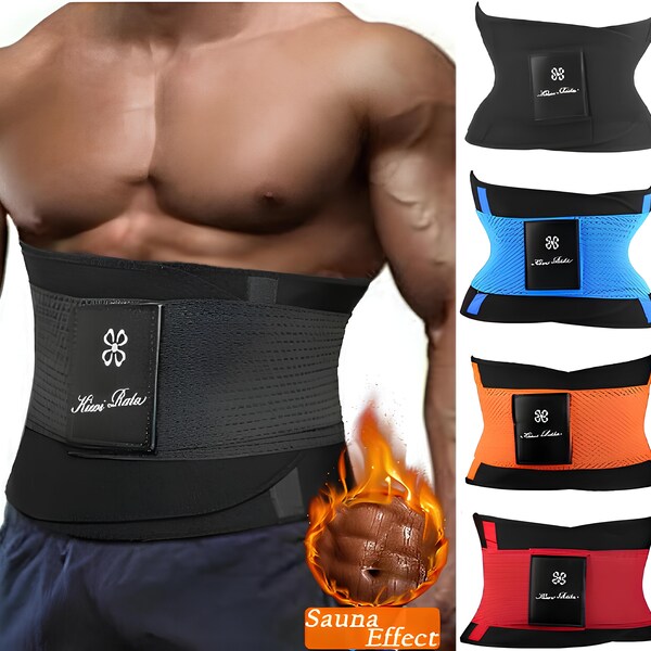 Men Body Shaper Waist Trainer Slimming Fitness Belt Weight Loss Fat Burning Sport Girdle Sweat Trimmer Workout Cincher Shapewear